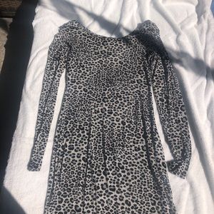 Long sleeve H&M cheetah print dress